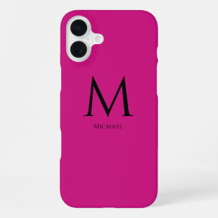 iPhone 16 Plus Coque-Mate simple et moderne Monogramme coque ipho