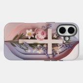 iPhone 16 Pro Coque avec Christian Cross Ai design (Verso (horizontal))