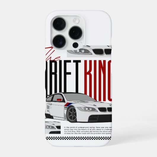 iPhone 16 Pro Écran Drifting Machine – Vitesse & Fumée Coque iPh (Verso)