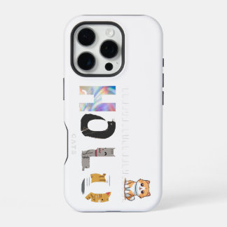 iPhone 16 Pro Holo, Conception de chat dur | Coque de téléphone
