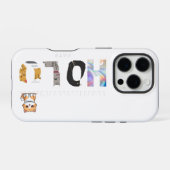 iPhone 16 Pro Holo, Conception de chat dur | Coque de téléphone (Verso Horizontal)