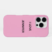 iPhone 16 PRO J'ADORE COQUE DE TÉLÉPHONE JENNIFER (Verso Horizontal)