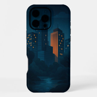 iPhone 16 Pro Max Coque de la ligne Skyline de la ville de nuit-coqu
