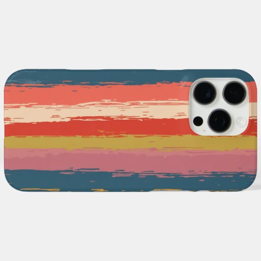 iPhone 16 Pro Max Coque - motif rayé (Verso (horizontal))