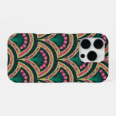 iPhone 16 Pro motif vert en forme de coque (Verso Horizontal)