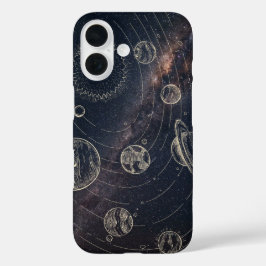 iPhone 16 Space Case – Planeten en Galaxy Kunst