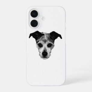 iPhone 16 Terrier Mix Recherche vers le Coque Portrait de Ch
