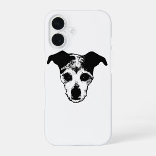 iPhone 16 Terrier Mix Recherche vers Portrait Coque