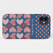 iPhone 5/5s Coque à personnaliser : Coeurs et Rose (Dos (Horizontal))