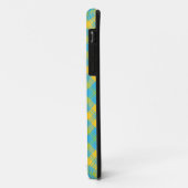 iPhone 5/5s Coque : bleu jaune vert : Plaid (Dos/Gauche)