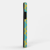 iPhone 5/5s Coque : bleu jaune vert : Plaid (Dos/Droite)