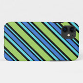 iPhone 5/5s Hoesje: Blauwe Moons Diagonale Strepen Case-Mate iPhone Case (Achterkant (horizontaal))