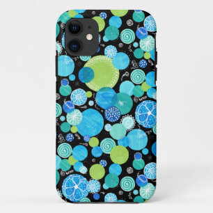 iPhone 5/5s Hoesje: Blue Moons Quirky Pattern 11 Hoesje