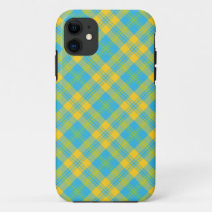 iPhone 5/5s Xtreme Hoesje: Blauw Geel Groen: Plaid 11 Hoesje