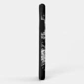 iPhone 5 à peine Coque blanc sur noir (Dos/Droite)