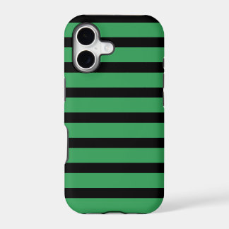 iPhone 5 à peine là Coque Black Green Stripes