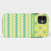 iPhone 5 Coque à personnaliser : Pois, Chevrons (Dos (Horizontal))