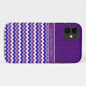 iPhone 5 Coque à personnaliser : Purple Chevrons (Dos (Horizontal))