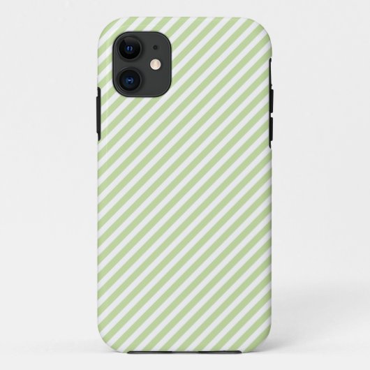 iPhone 5 Coque à rayures vert et blanc (Dos)