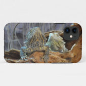 IPhone 5 Coque avec deux lézards curieux (Dos (Horizontal))