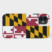 IPhone 5 Coque avec drapeau du Maryland (Dos (Horizontal))