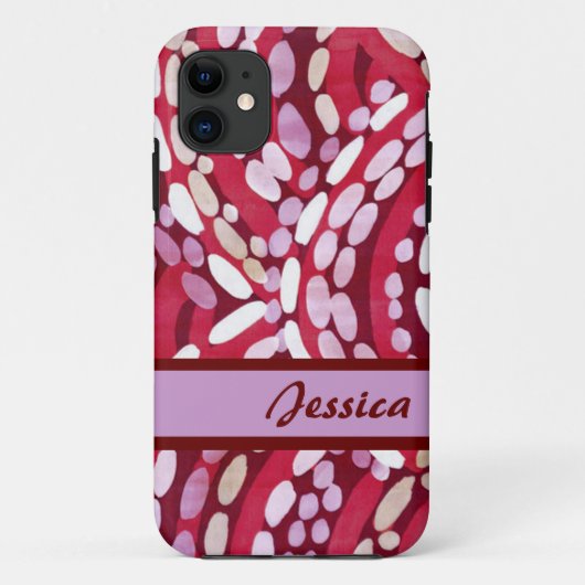 Iphone 5 coque couleur violet rouge (Dos)