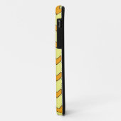 Iphone 5 coque de style chevron jaune orange (Dos/Gauche)