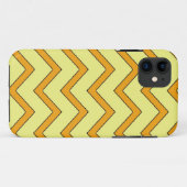 Iphone 5 coque de style chevron jaune orange (Dos (Horizontal))