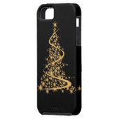 iPhone 5 Coque Glitzy Gold et Noir (Dos gauche)