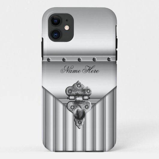 iPhone 5 Coque-Mate Coque Gray Look Lock (Dos)