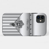 iPhone 5 Coque-Mate Coque Gray Look Lock (Dos (Horizontal))