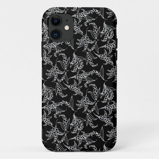 iPhone 5 Coque-Mate Coque Lilies-of-the-Valley Bla (Dos)
