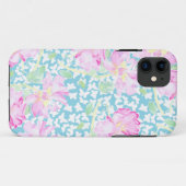 iPhone 5 Coque-Mate Coque rose roses et papillons (Dos (Horizontal))