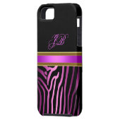 iPhone 5 Coque-Mate Coque rose sauvage noir (Dos gauche)