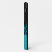 iPhone 5 Coque-Mate Coque Turquoise bleu noir (Dos/Gauche)