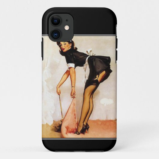 IPhone 5 Coque-Mate Coque Vintage PinUp Girl (Dos)