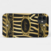 iPhone 5 Elegant Classy Gold Zebra Zwart Case-Mate iPhone Case (Achterkant (horizontaal))