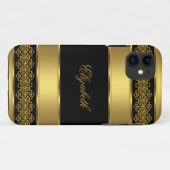 iPhone 5 Elegant Classy Gold Zwart Case-Mate iPhone Case (Achterkant (horizontaal))