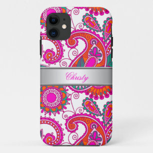 iPhone 5 Elegant Classy Pink Paisley Pattern iPhone 11 Hoesje