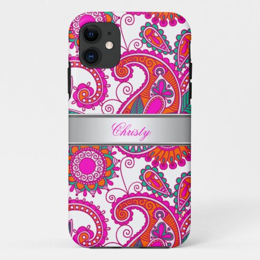 iPhone 5 Elegant Classy Roze Paisley Patroon Case-Mate iPhone Case (Achterkant)