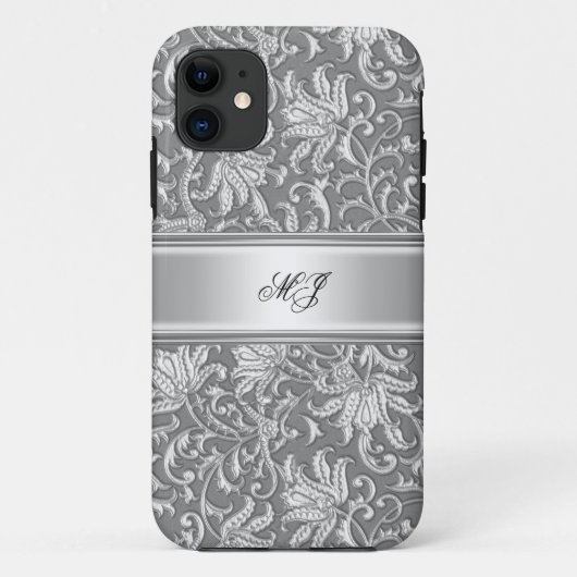 iPhone 5 Elegant Classy Zilver Wit Case-Mate iPhone Case (Achterkant)