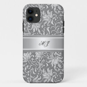 iPhone 5 Elegante Klasse Zilver Wit 11 Hoesje