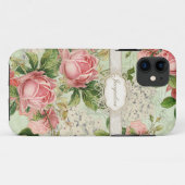 IPhone 5 -  Engels Roos Lace in Hydrangea Case-Mate iPhone Case (Achterkant (horizontaal))