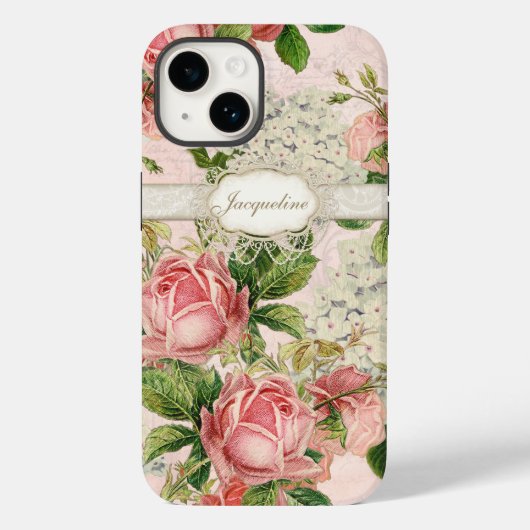 IPhone 5 -  Engels Roos Lace in Hydrangea Case-Mate iPhone Case (Achterkant)