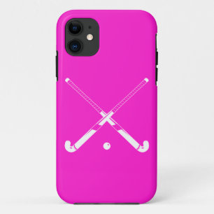 iPhone 5 Field Hockey Silhouette Pink iPhone 11 Hoesje