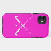 iPhone 5 Field Hockey Silhouette Pink Case-Mate iPhone Case (Achterkant (horizontaal))