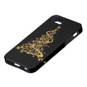 iPhone 5 Hoesje Glitzy Gold en Black (Onderkant)