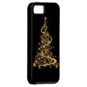 iPhone 5 Hoesje Glitzy Gold en Black (Back/Rechts)