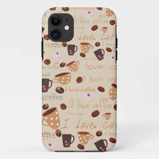 Iphone 5 Hoesje "Ik hou van koffie" (Achterkant)