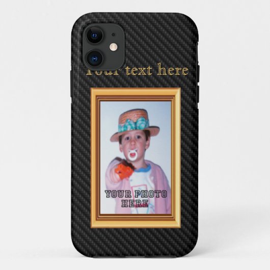 iPhone 5 hoesje Koolstof Afbeelding Lijst 3D (Achterkant)